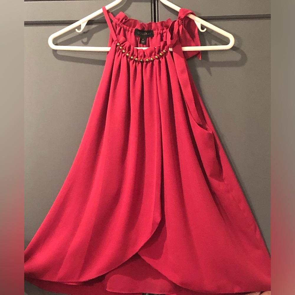 GOLDRAY -Odelya Tulip Detail Blouse- Stitch Fix - magenta